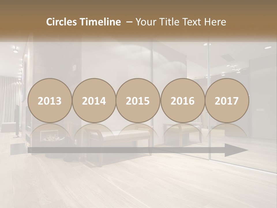 A Room With A Mirror And A Bench In It PowerPoint Template