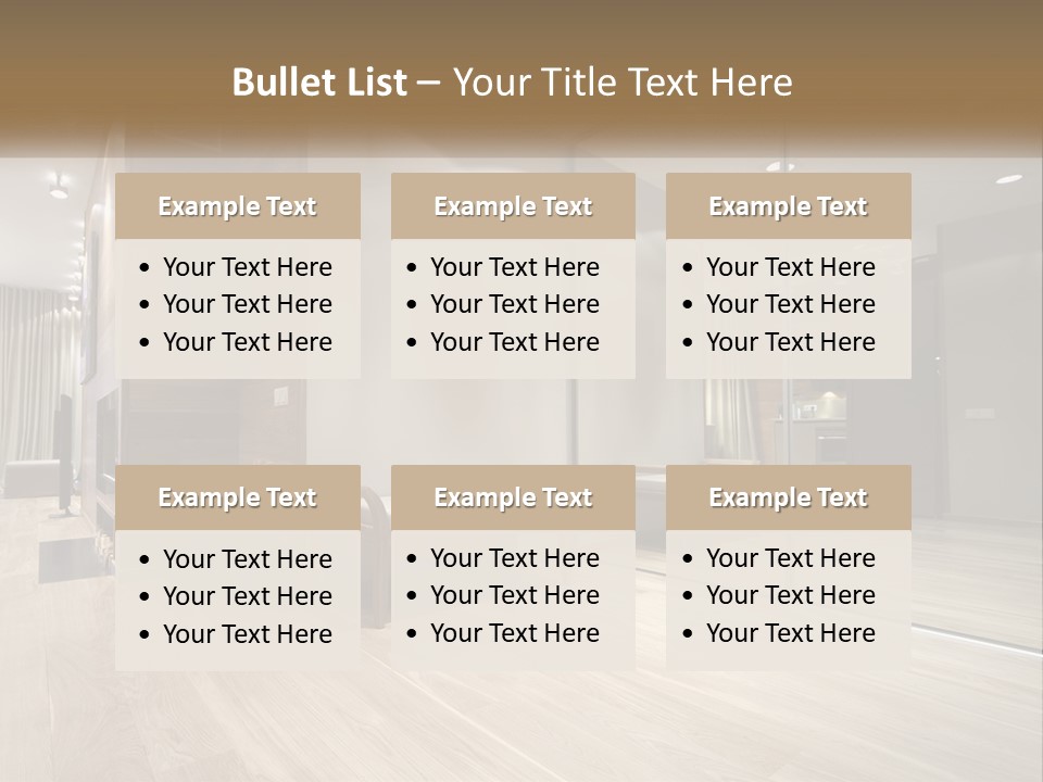 A Room With A Mirror And A Bench In It PowerPoint Template