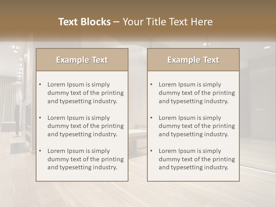 A Room With A Mirror And A Bench In It PowerPoint Template