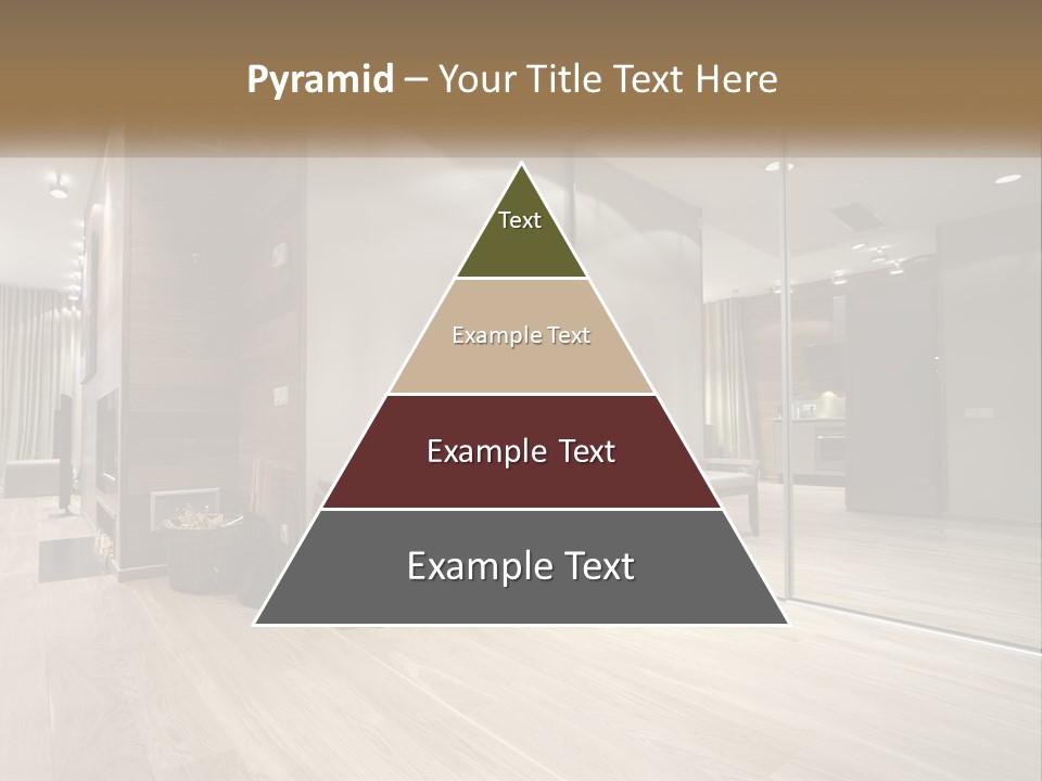 A Room With A Mirror And A Bench In It PowerPoint Template