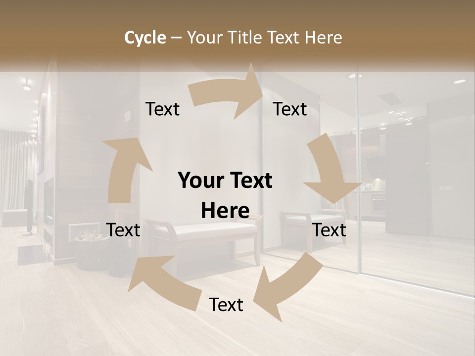 A Room With A Mirror And A Bench In It PowerPoint Template