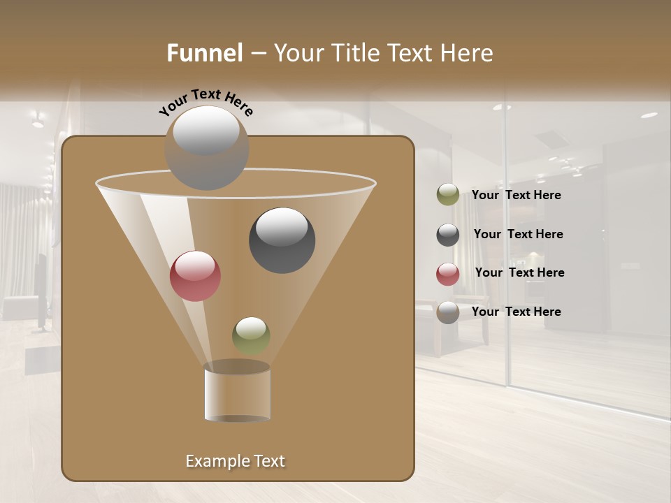A Room With A Mirror And A Bench In It PowerPoint Template