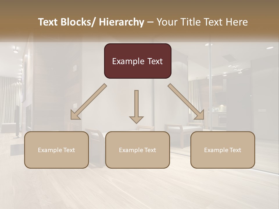 A Room With A Mirror And A Bench In It PowerPoint Template