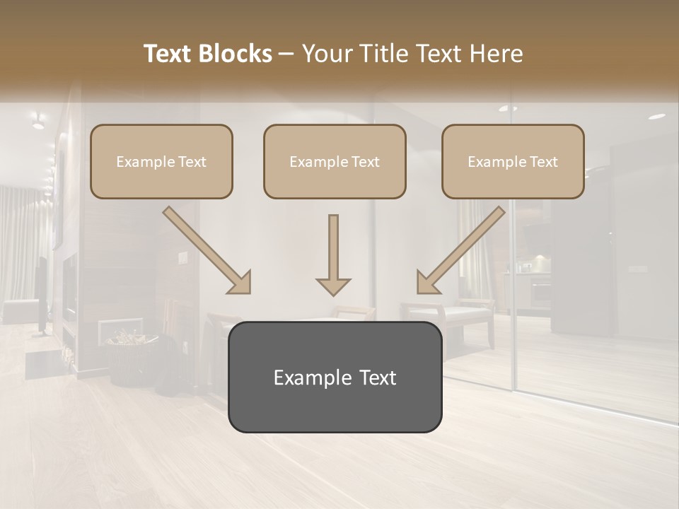 A Room With A Mirror And A Bench In It PowerPoint Template
