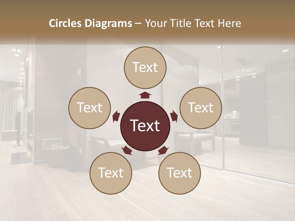A Room With A Mirror And A Bench In It PowerPoint Template