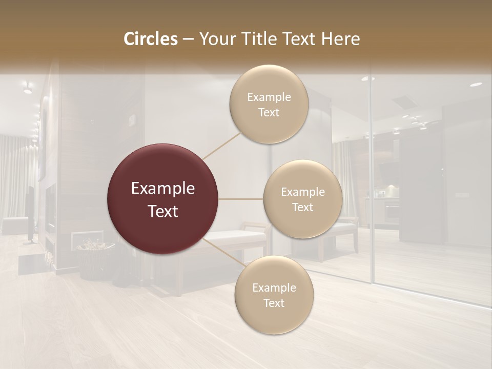 A Room With A Mirror And A Bench In It PowerPoint Template