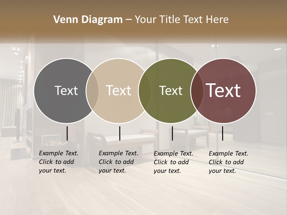 A Room With A Mirror And A Bench In It PowerPoint Template