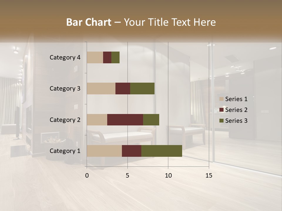 A Room With A Mirror And A Bench In It PowerPoint Template