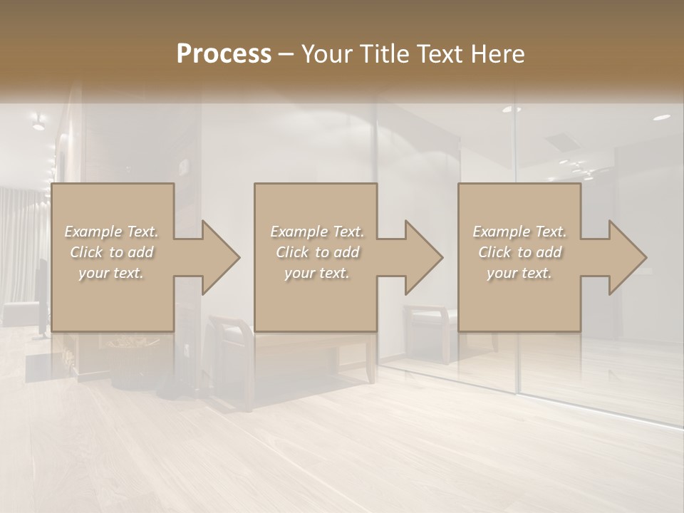A Room With A Mirror And A Bench In It PowerPoint Template