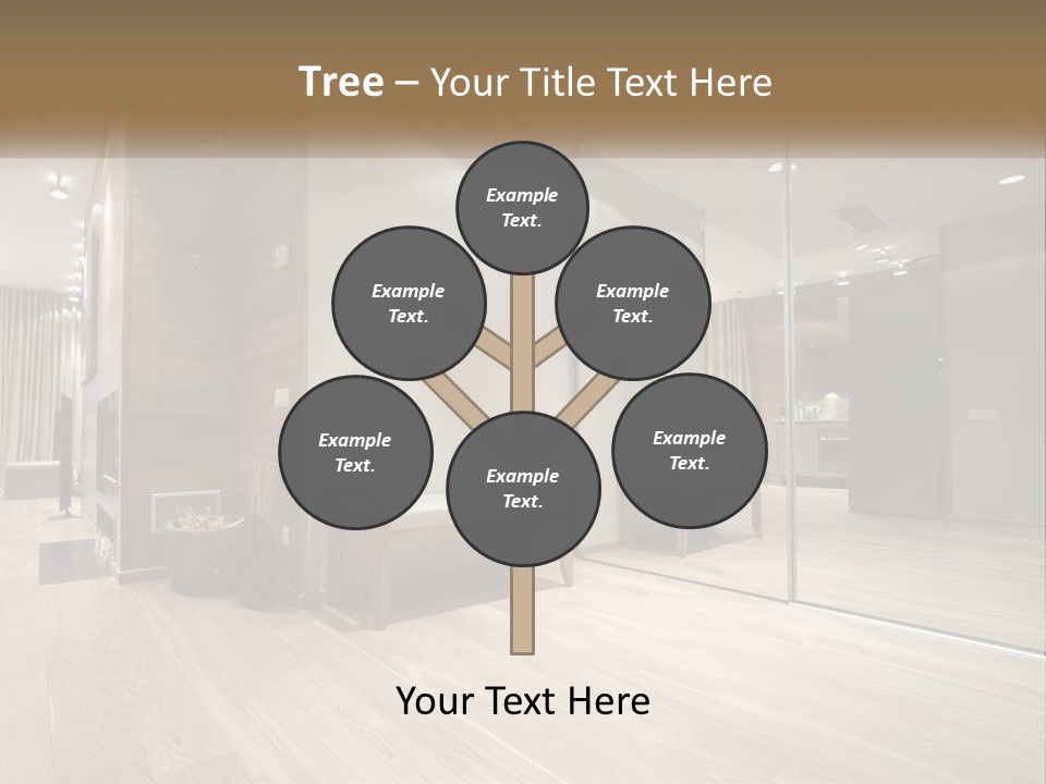 A Room With A Mirror And A Bench In It PowerPoint Template