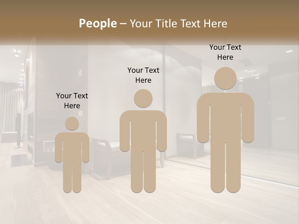 A Room With A Mirror And A Bench In It PowerPoint Template