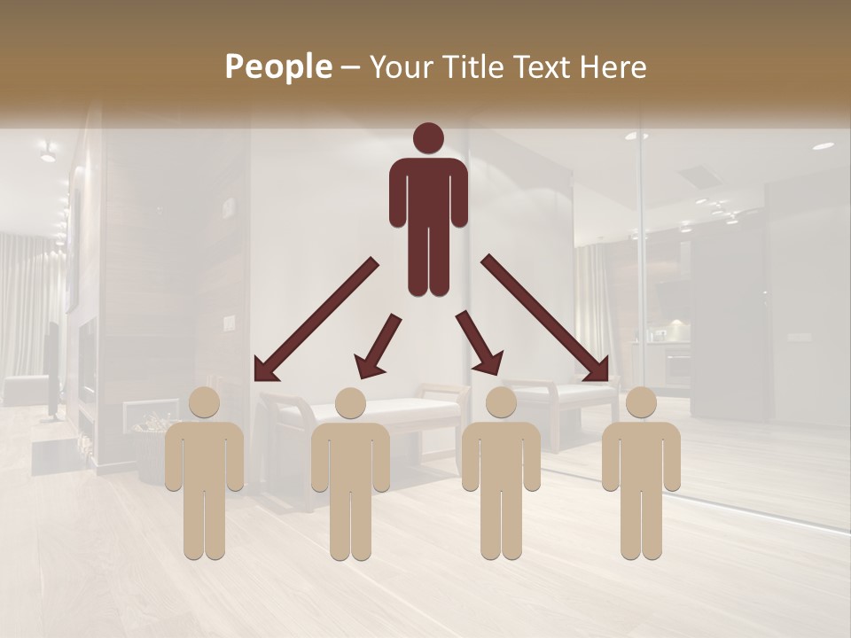 A Room With A Mirror And A Bench In It PowerPoint Template