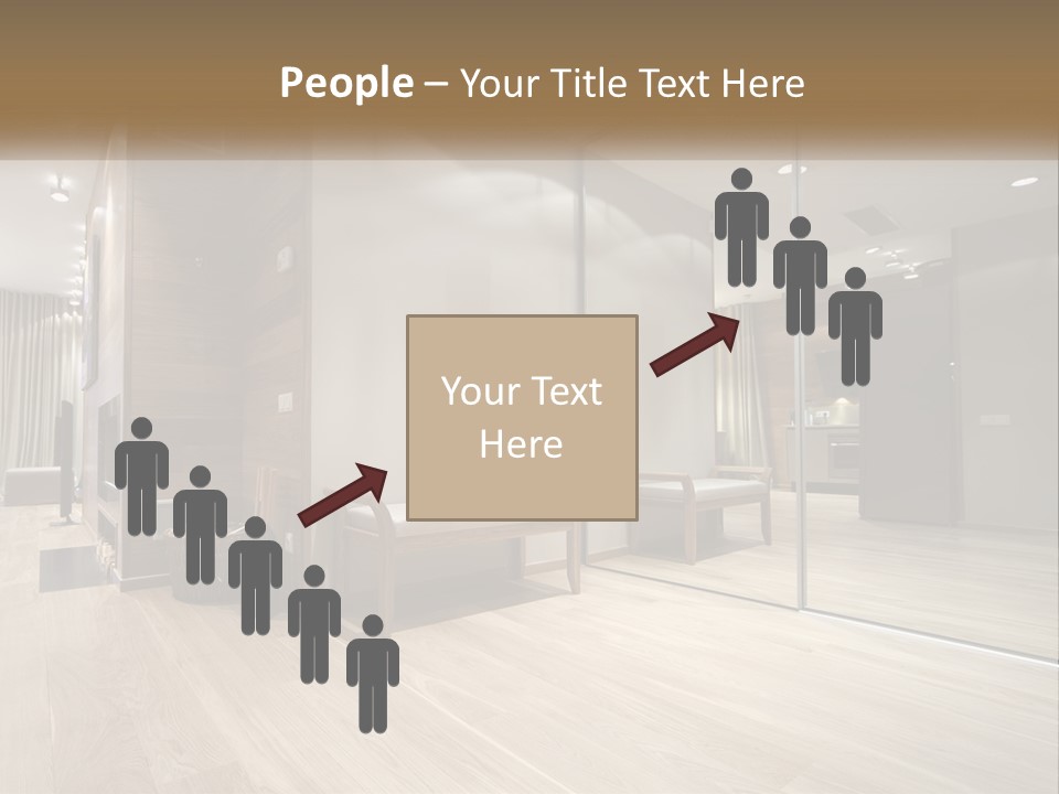 A Room With A Mirror And A Bench In It PowerPoint Template