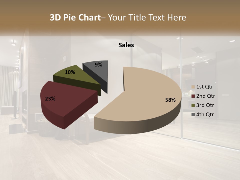A Room With A Mirror And A Bench In It PowerPoint Template