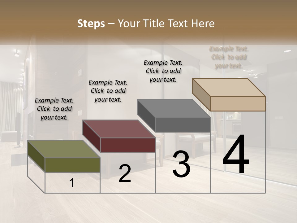 A Room With A Mirror And A Bench In It PowerPoint Template