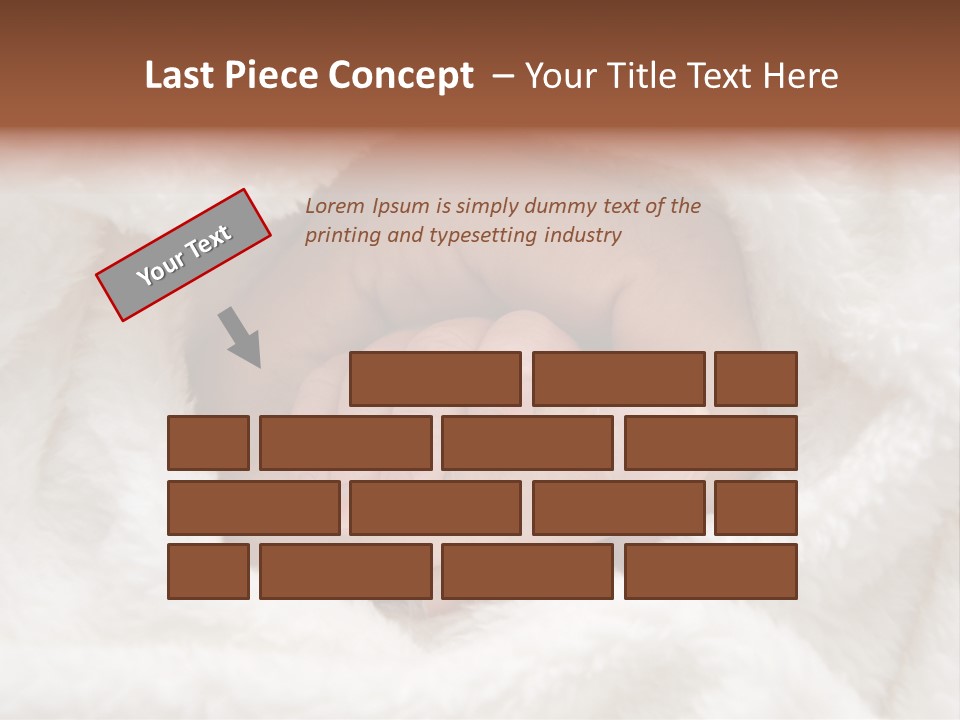 A Baby's Hand Wrapped In A Blanket PowerPoint Template