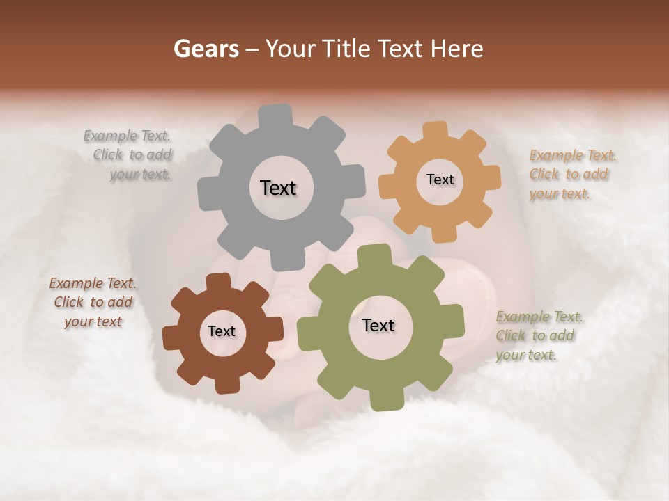 A Baby's Hand Wrapped In A Blanket PowerPoint Template