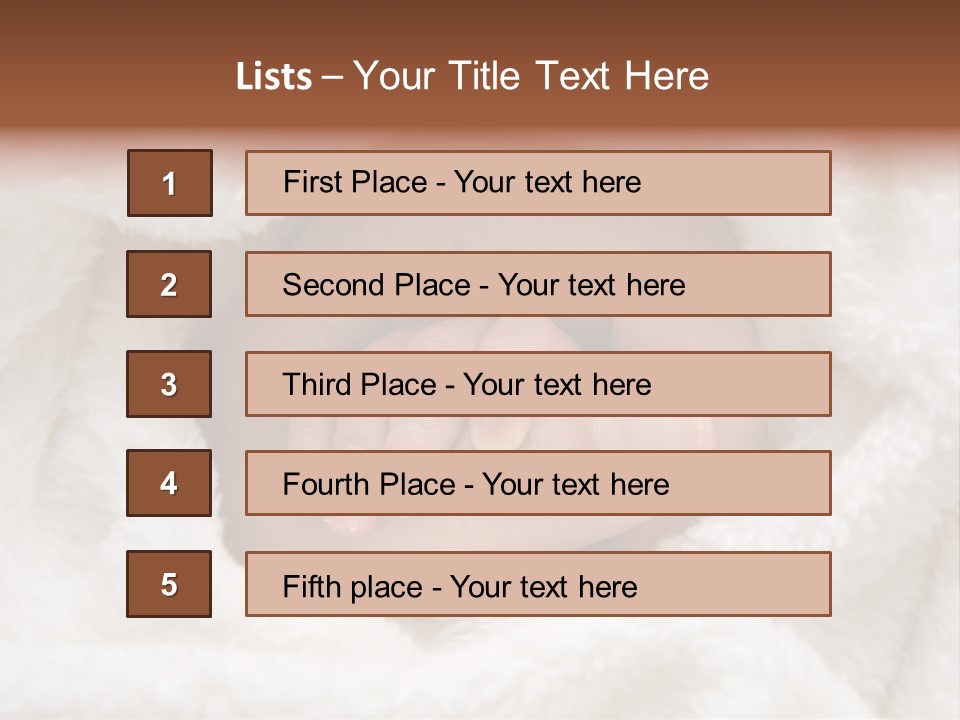 A Baby's Hand Wrapped In A Blanket PowerPoint Template