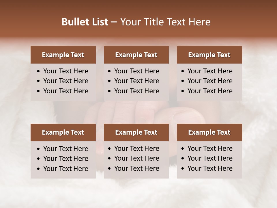 A Baby's Hand Wrapped In A Blanket PowerPoint Template