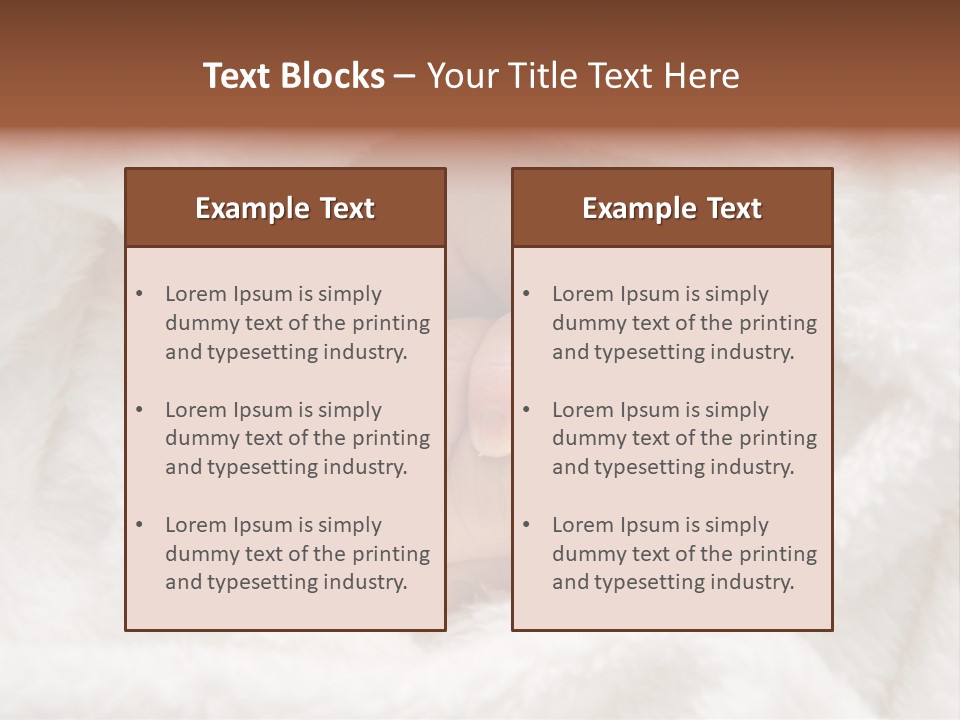 A Baby's Hand Wrapped In A Blanket PowerPoint Template