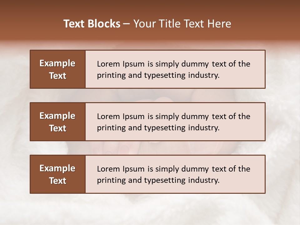 A Baby's Hand Wrapped In A Blanket PowerPoint Template