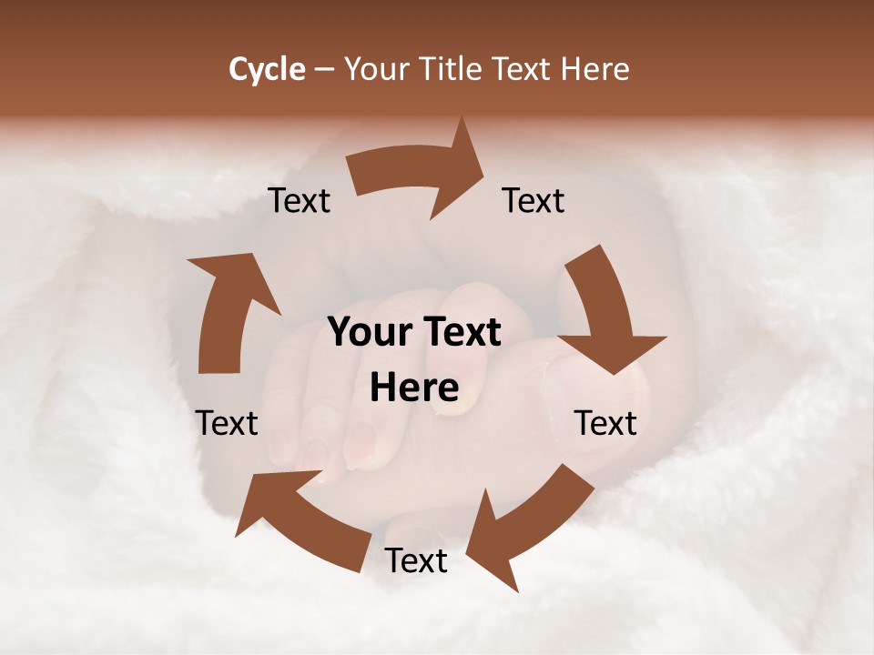 A Baby's Hand Wrapped In A Blanket PowerPoint Template