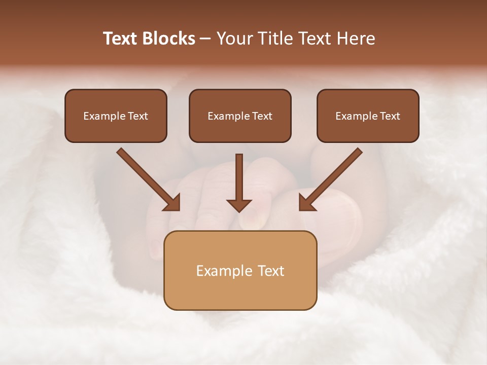 A Baby's Hand Wrapped In A Blanket PowerPoint Template