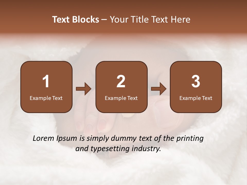 A Baby's Hand Wrapped In A Blanket PowerPoint Template