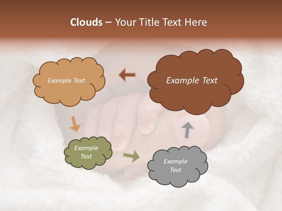 A Baby's Hand Wrapped In A Blanket PowerPoint Template