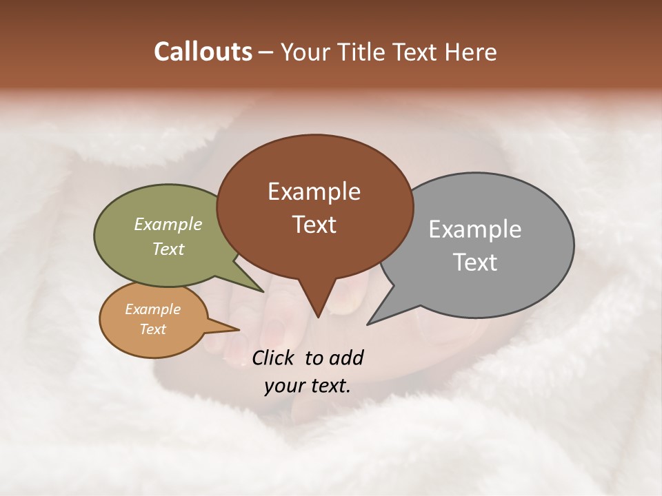 A Baby's Hand Wrapped In A Blanket PowerPoint Template