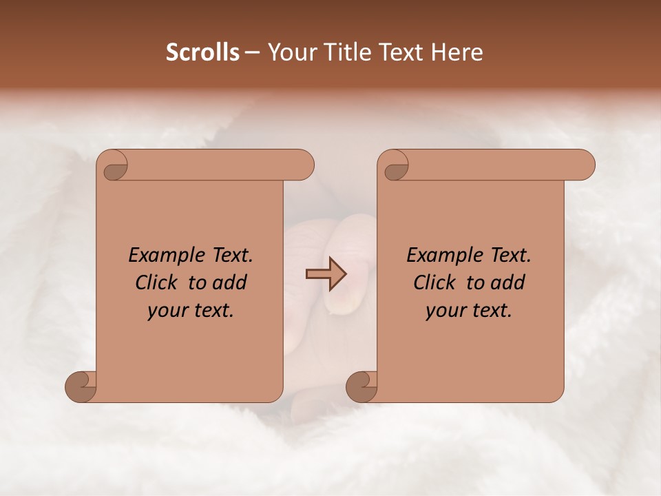 A Baby's Hand Wrapped In A Blanket PowerPoint Template