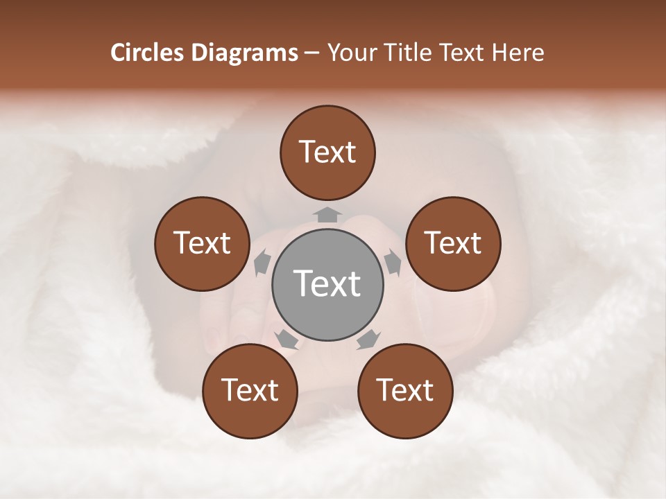 A Baby's Hand Wrapped In A Blanket PowerPoint Template