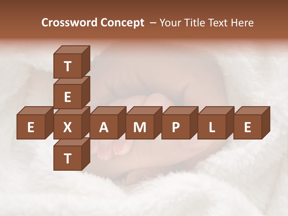 A Baby's Hand Wrapped In A Blanket PowerPoint Template