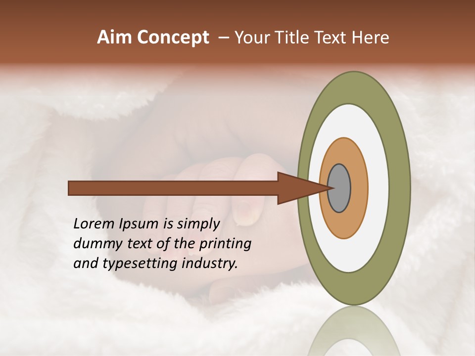 A Baby's Hand Wrapped In A Blanket PowerPoint Template