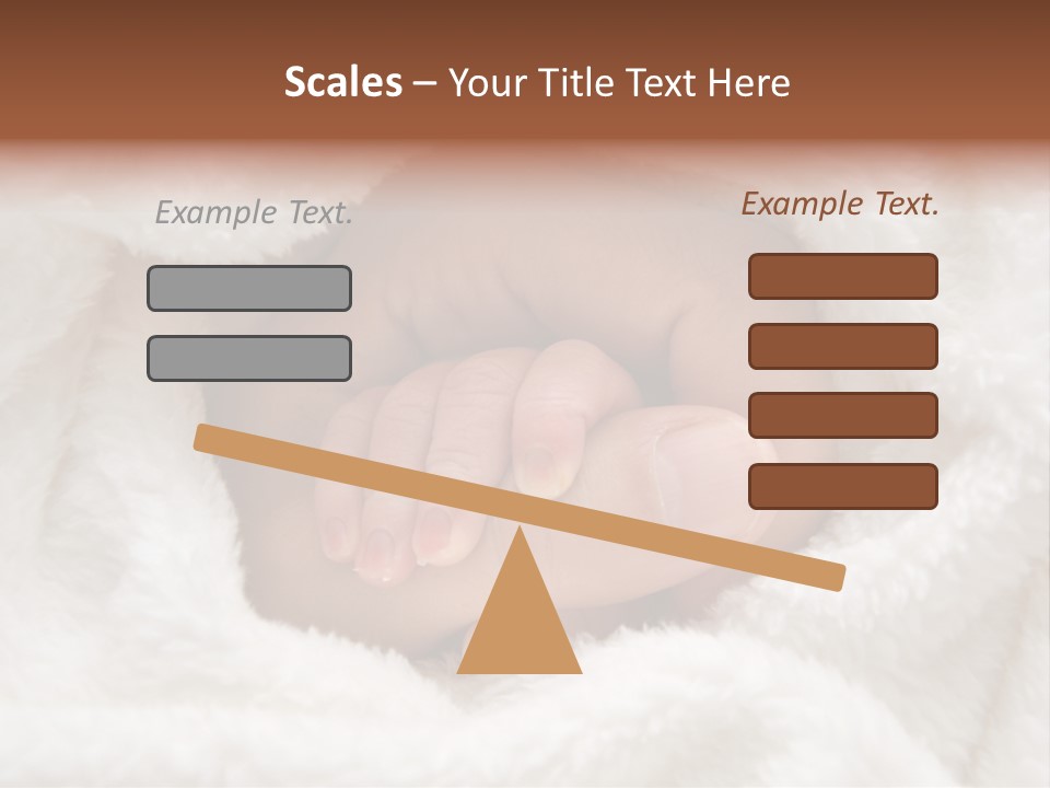 A Baby's Hand Wrapped In A Blanket PowerPoint Template