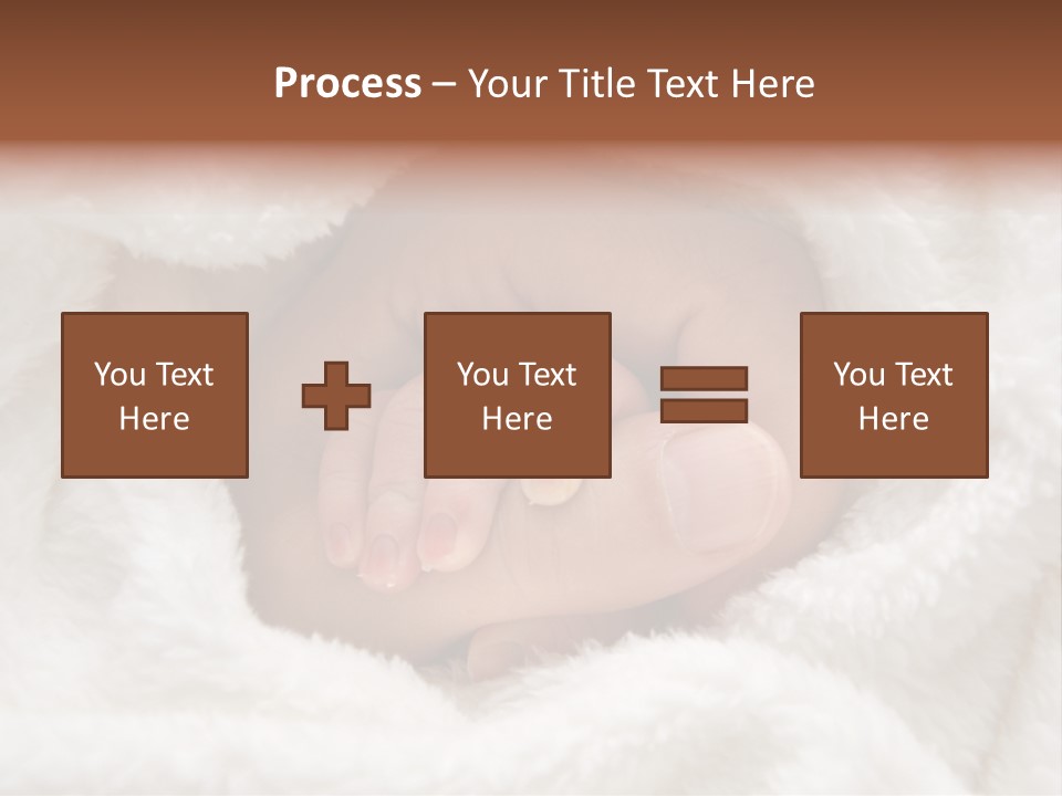 A Baby's Hand Wrapped In A Blanket PowerPoint Template