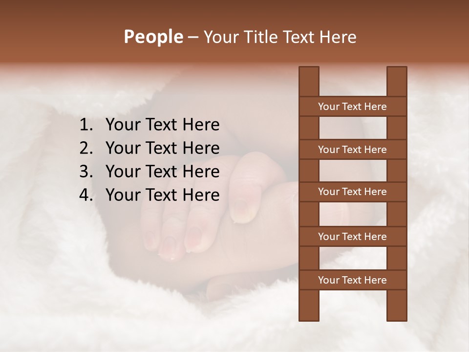 A Baby's Hand Wrapped In A Blanket PowerPoint Template