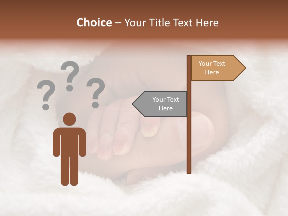 A Baby's Hand Wrapped In A Blanket PowerPoint Template