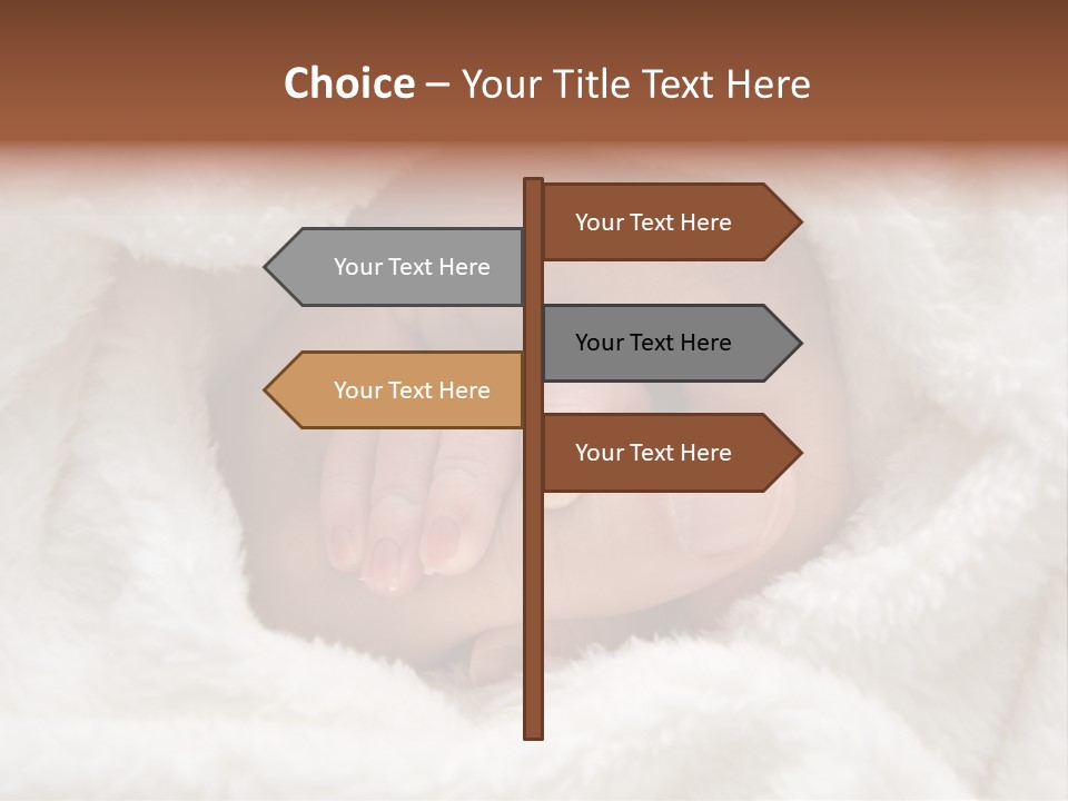 A Baby's Hand Wrapped In A Blanket PowerPoint Template
