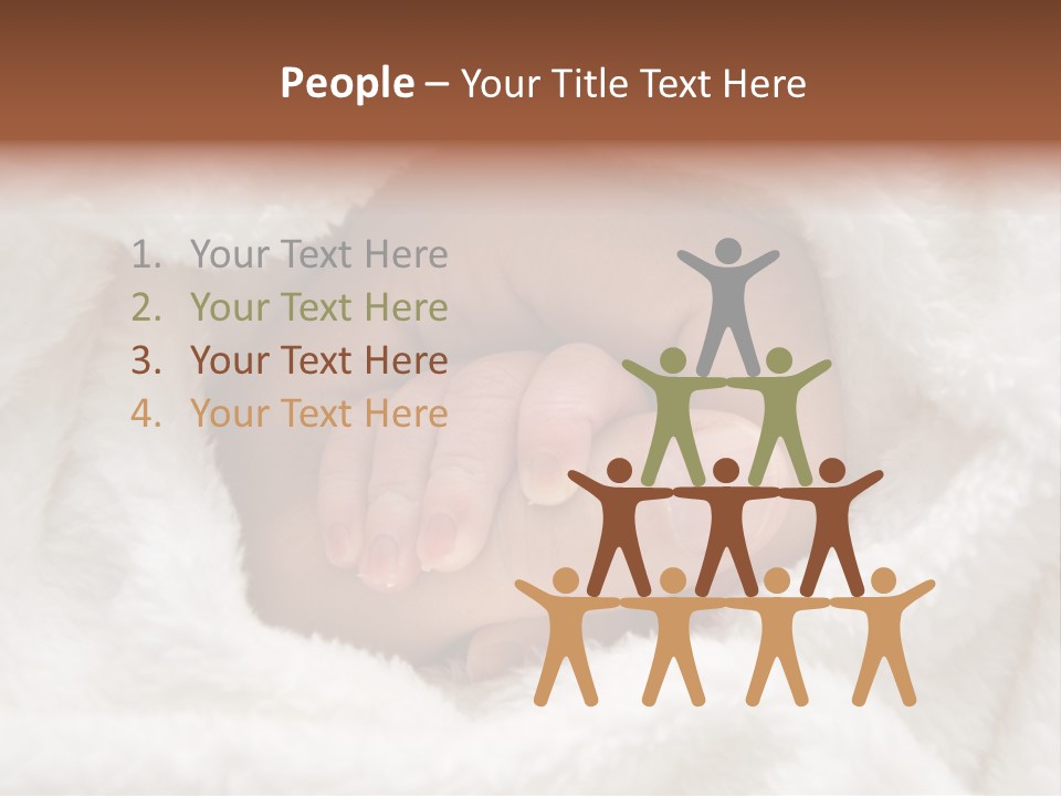 A Baby's Hand Wrapped In A Blanket PowerPoint Template