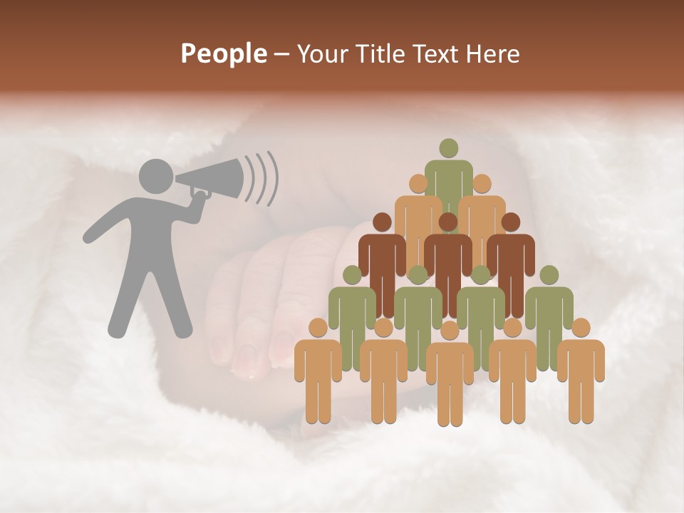 A Baby's Hand Wrapped In A Blanket PowerPoint Template