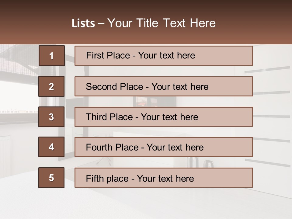 A Bedroom With A Bed, Dresser, Mirror And Television PowerPoint Template