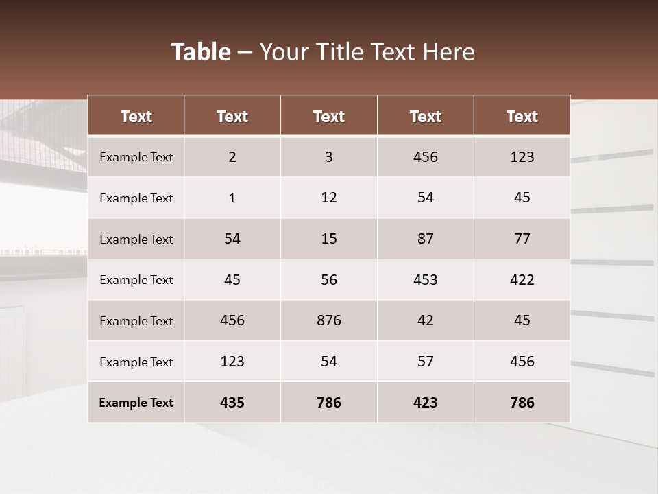 A Bedroom With A Bed, Dresser, Mirror And Television PowerPoint Template