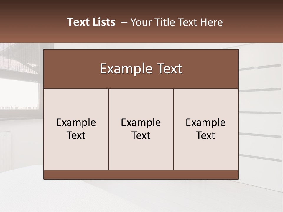 A Bedroom With A Bed, Dresser, Mirror And Television PowerPoint Template