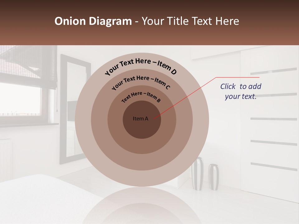 A Bedroom With A Bed, Dresser, Mirror And Television PowerPoint Template