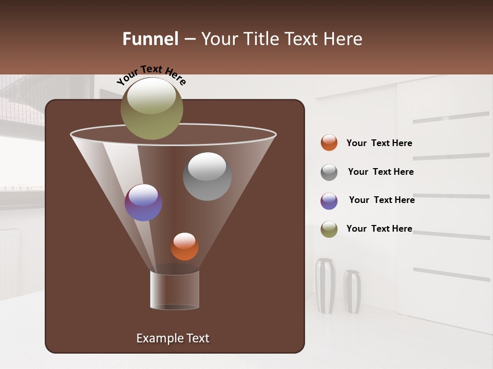 A Bedroom With A Bed, Dresser, Mirror And Television PowerPoint Template