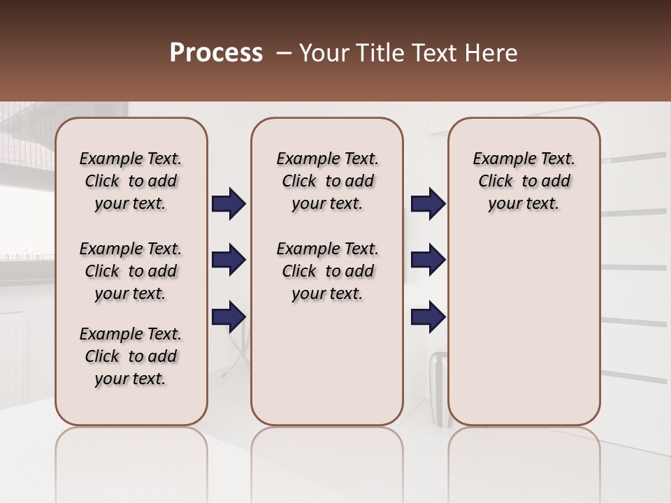 A Bedroom With A Bed, Dresser, Mirror And Television PowerPoint Template