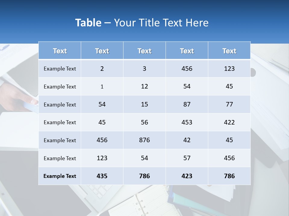 A Woman Sitting At A Desk With A Laptop And Papers PowerPoint Template