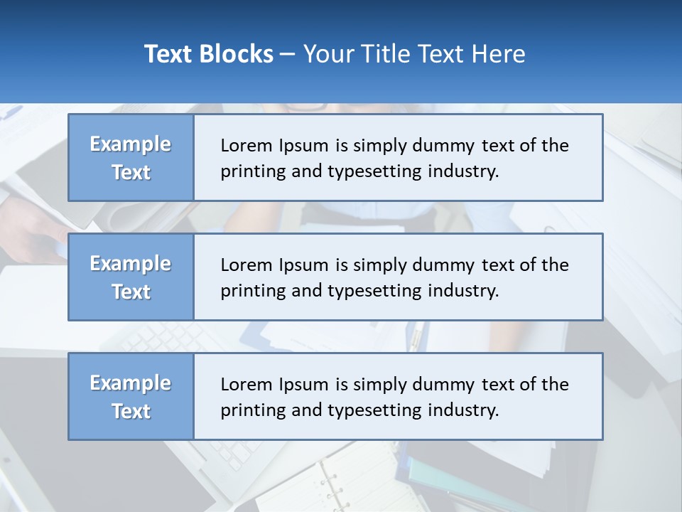 A Woman Sitting At A Desk With A Laptop And Papers PowerPoint Template