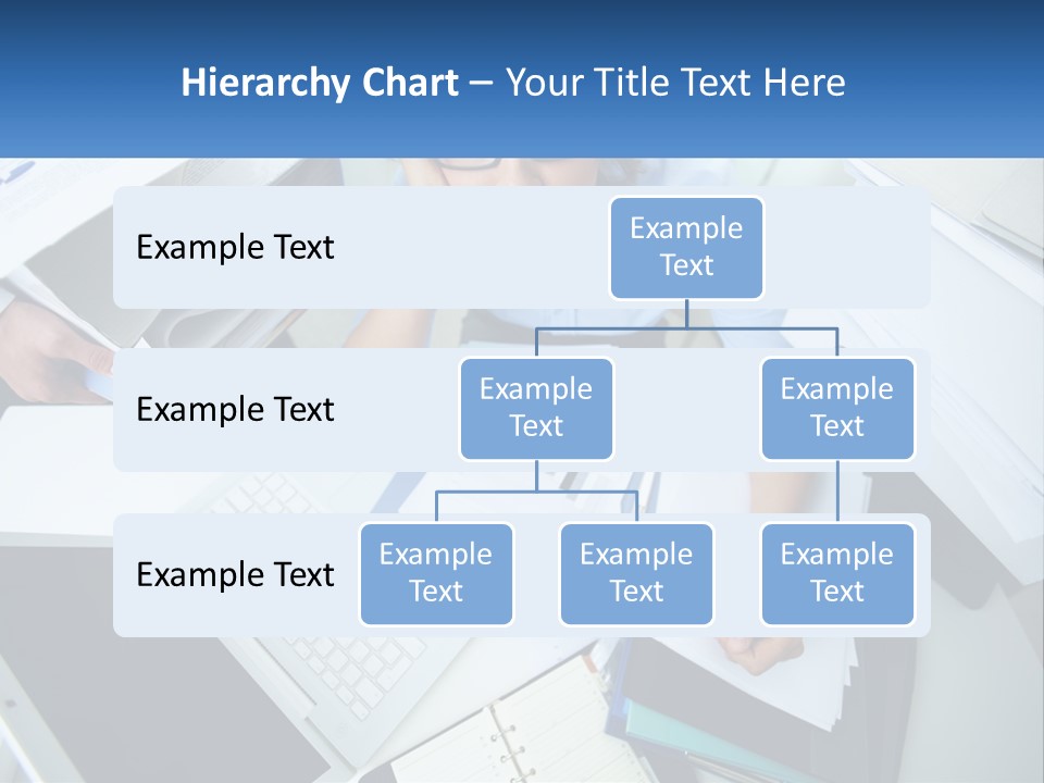 A Woman Sitting At A Desk With A Laptop And Papers PowerPoint Template
